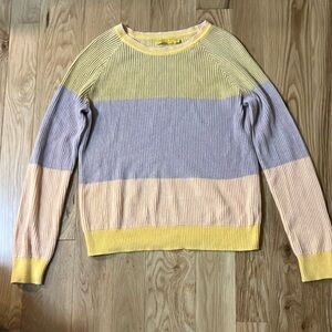 Prana color block 100% organic cotton sweater size small